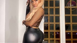 Joi with blonde Latina - Big black tits in POV hardcore